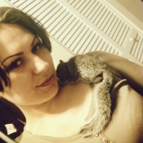 Baby Grey Squirrel and me