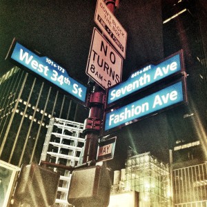 Fashion Ave in New York