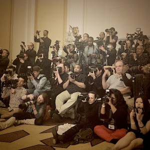 Photo pit at the Couture Fashion Week