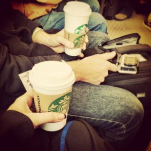 Raven Mai having coffee with Matt Mantyla