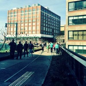 People walking High Line