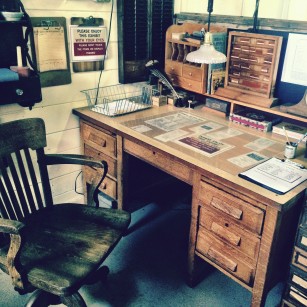 Desk at the Maine Narrow Gauge Railroad Museum