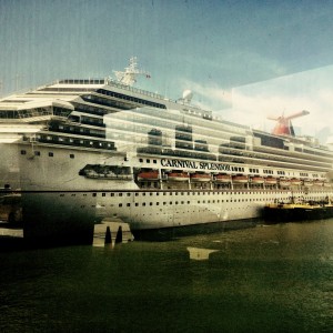 Carnival Splendor docked at the Cruise Terminal in NY