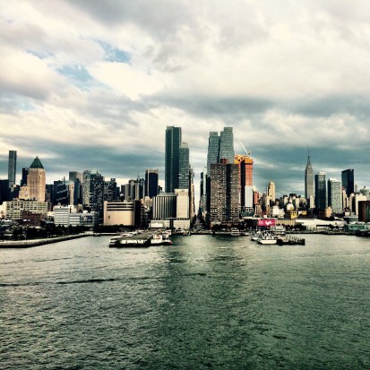 Skyline views of NYC from the Carnival Splendor cruise ship
