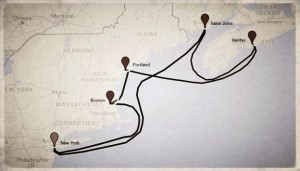 Map of Carnival Splendor cruise route