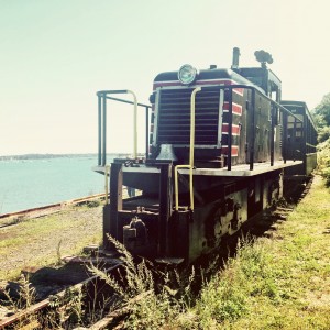 The locomotive of Polar Express train