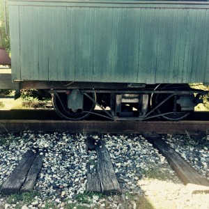 Car on the narrow gauge rail