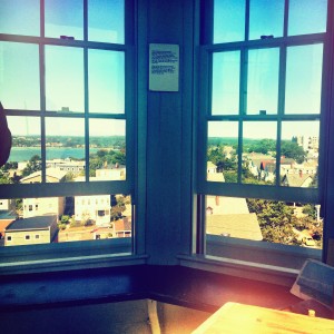 View out of the window Portland Observatory