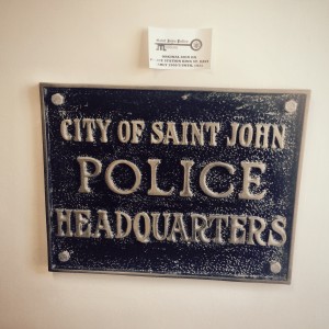 Original sign of the Saint John Police Museum