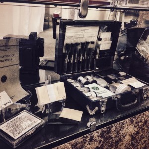 Finger printing kit in displayed at the Saint John Police Museum